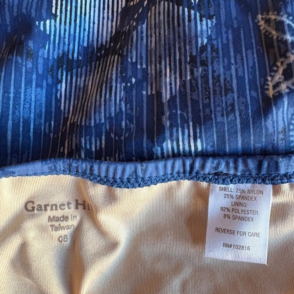 Garnet Hill Tie Back Halter Top Swim Dress with Side Ruching size 8 - Picture 2 of 8